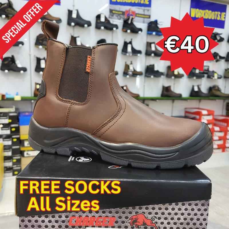 Charger Dealer Boot + Free Socks - Work Boots