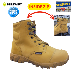 BeeSwift Sand Waterproof Inside Zip Safety Boot + FREE WINTER PACK (Hat Socks Gloves)