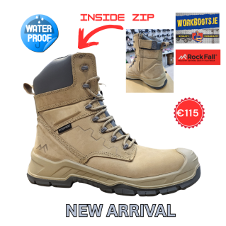 RockFall Wilder Waterproof Inside Zip Safety Boot +FREE WINTER PACK (Hat Socks Gloves)